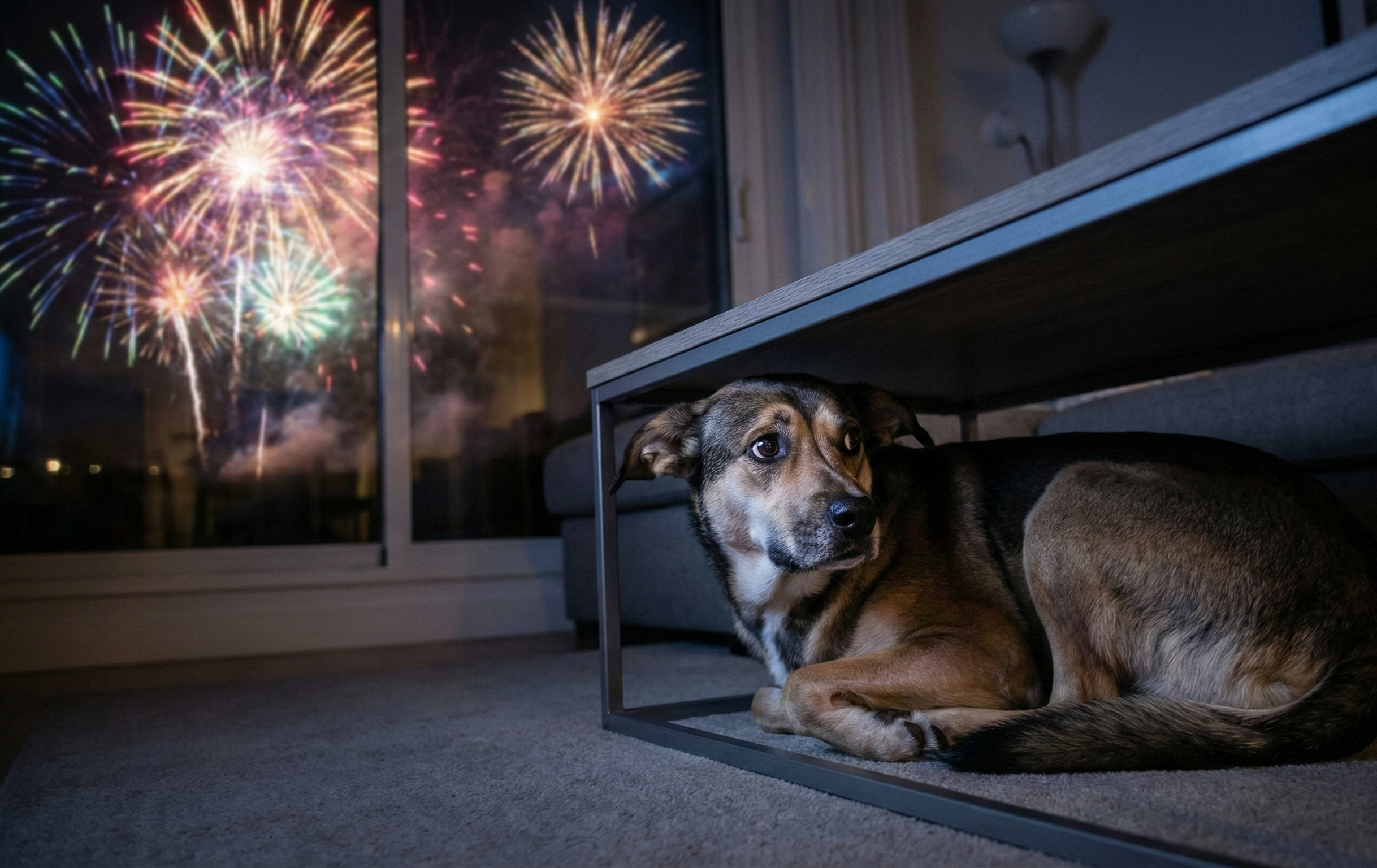 Por que os cachorros têm medo de fogos? Entenda o problema e como ajudar seu pet