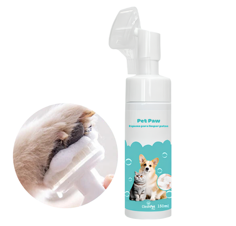 Mousse de Limpeza para Patas Sem Enxágue para Cães e Gatos