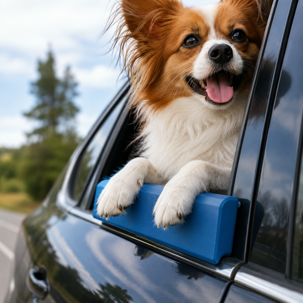 Apoio de Janela para Cães em Viagens de Carro — Almofada EVA Antiderrapante e Impermeável