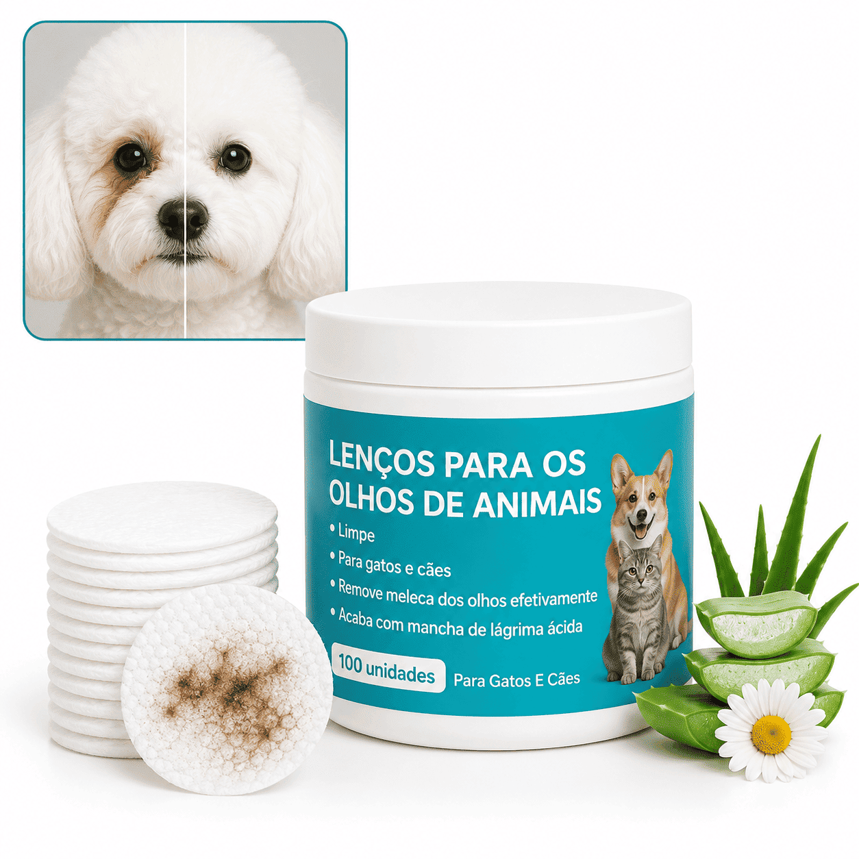 Lenço para limpeza de lagrima acida - Limpeza rápida e conveniente