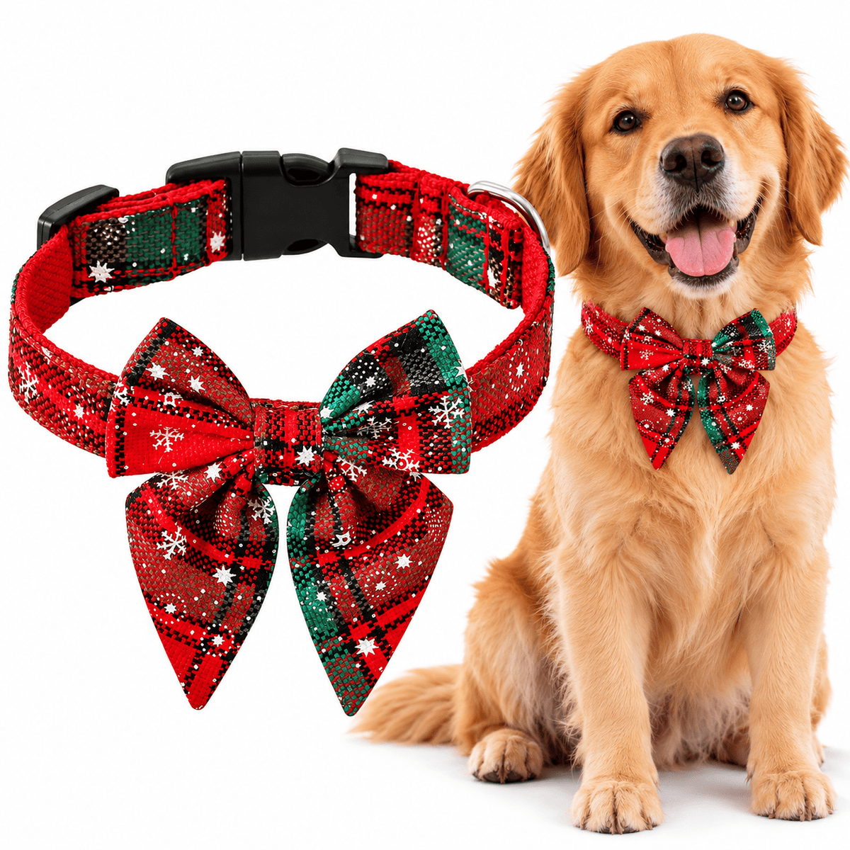 Coleira Natalina com Laço – O Look de Natal do Seu Pet