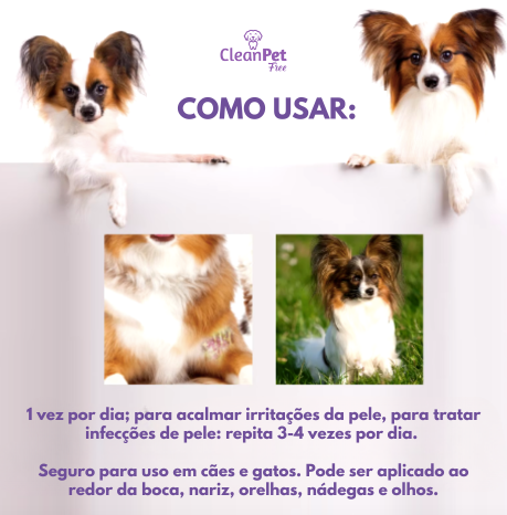 Spray Antibacteriano para Coceira na Pele - Alivia Coceira Instantaneamente - Sem Álcool para Cães e Gatos