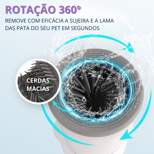 Lavador de Patas para Pets | Remova Sujeira, Lama e Germes em Segundos!