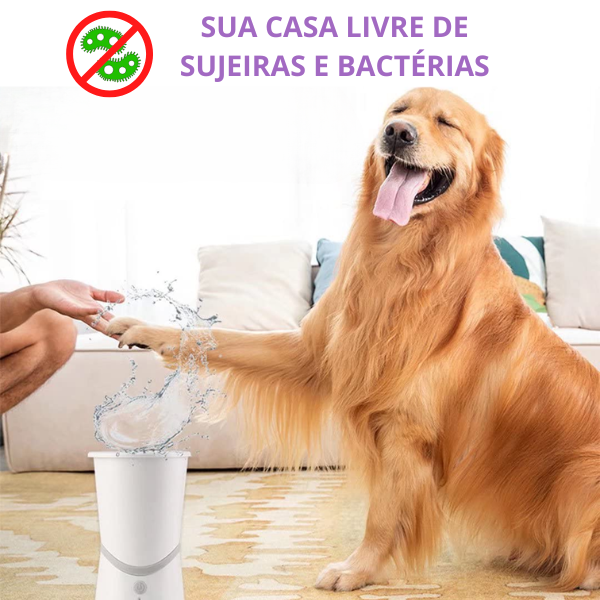 Lavador de Patas para Pets | Remova Sujeira, Lama e Germes em Segundos!
