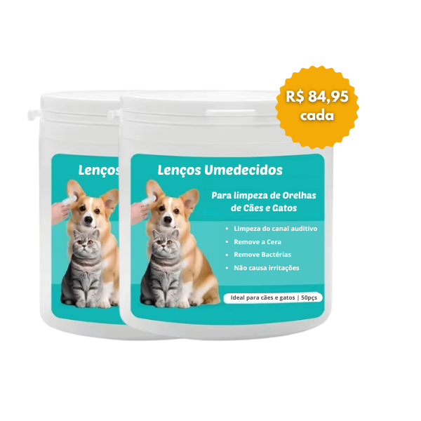 Lenços umedecidos para a Limpeza de Orelhas