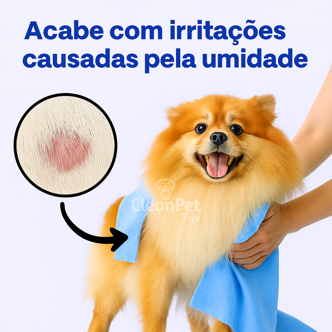 Toalha PetDry™ – Seca 2x Mais Rápido evitando humidade e mau cheiro