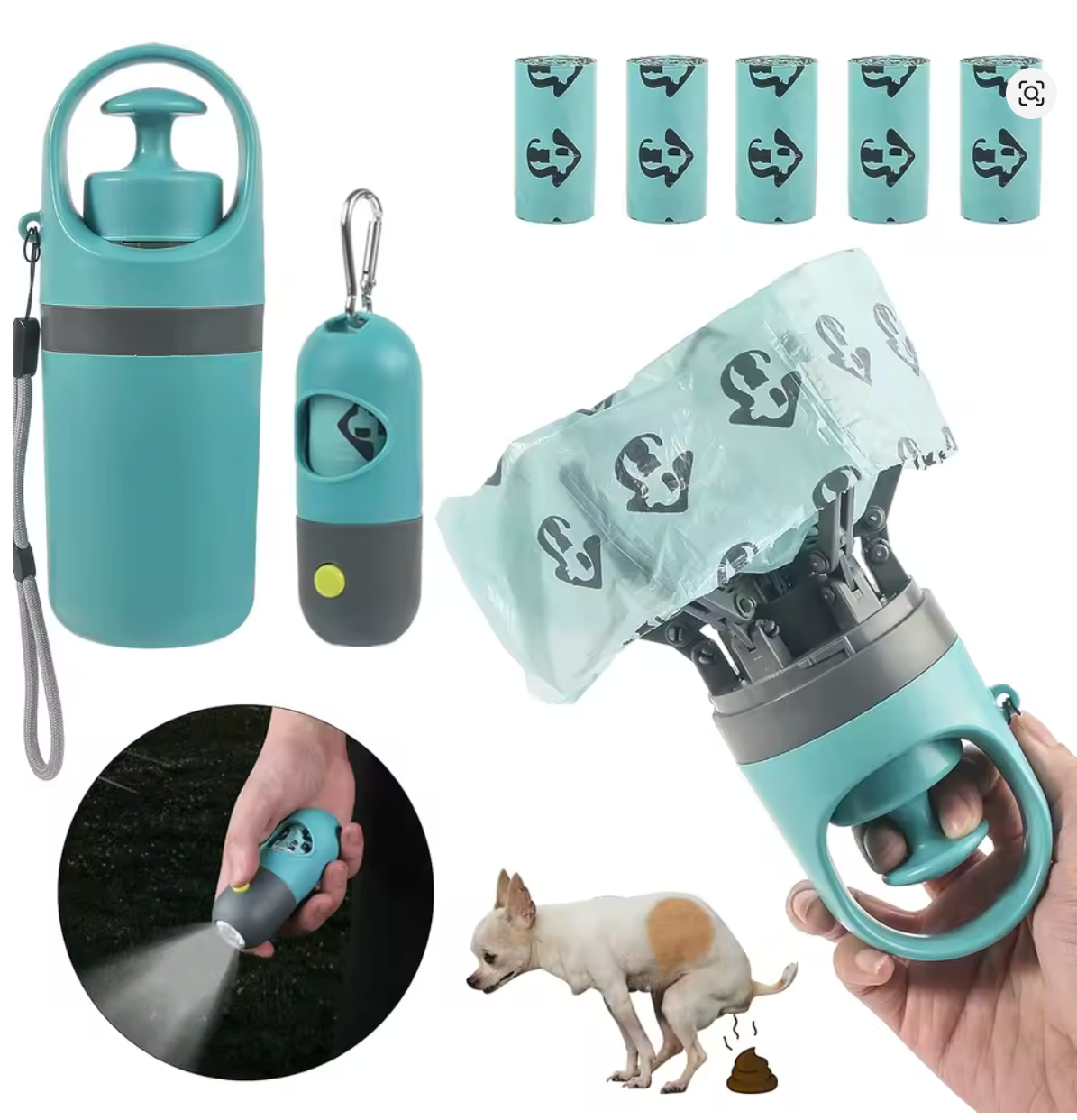 Coletor de Fezes Portátil Higiênico 3 em 1 para Passeios com Pets - CleanPick™