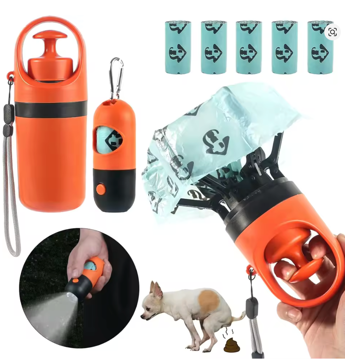 Coletor de Fezes Portátil Higiênico 3 em 1 para Passeios com Pets - CleanPick™