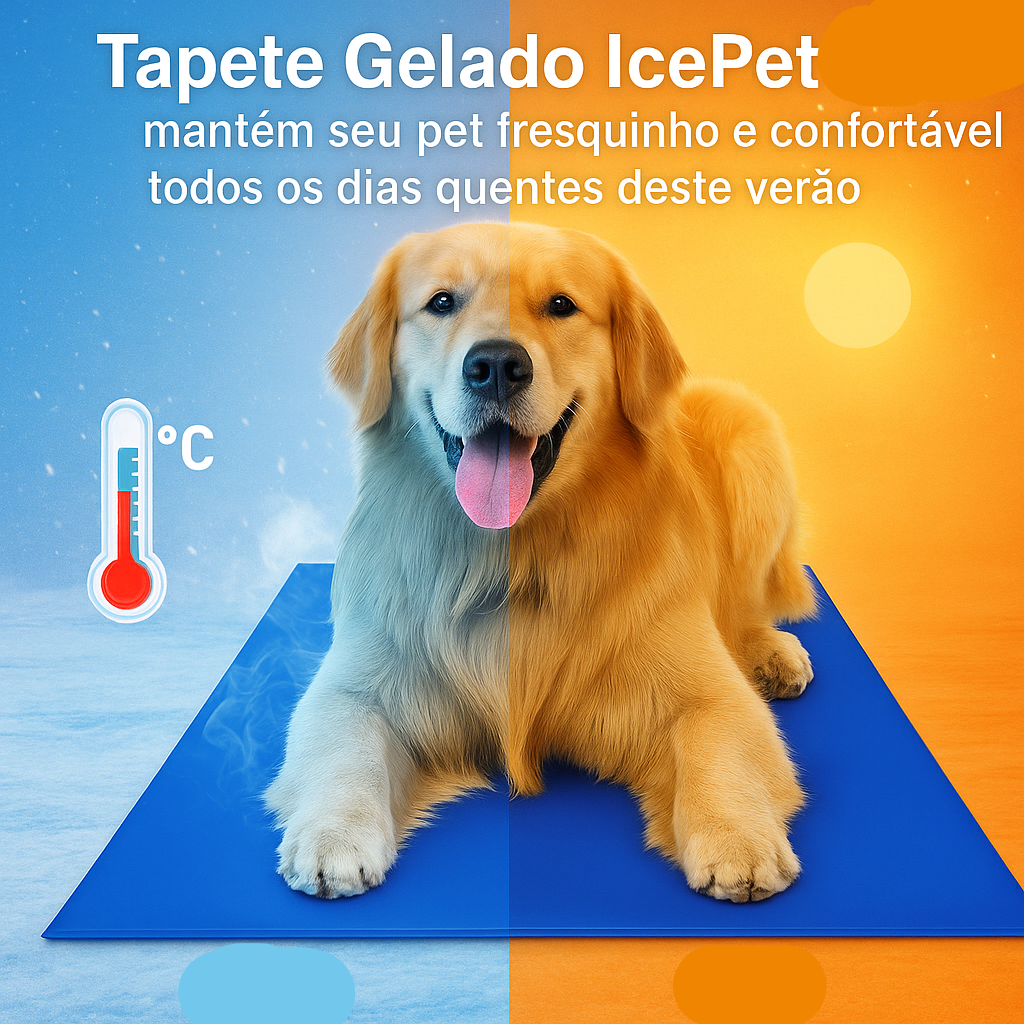 IcePet™ – Tapete Gelado que Mantém Seu Pet Sempre Fresco livre de hipertermia