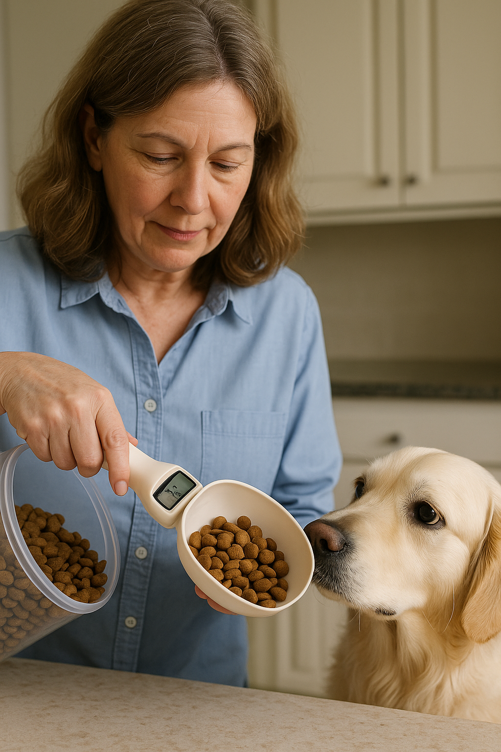 Colher Dosadora de Ração com Display Inteligente CleanPet - SmartPet Scoop™
