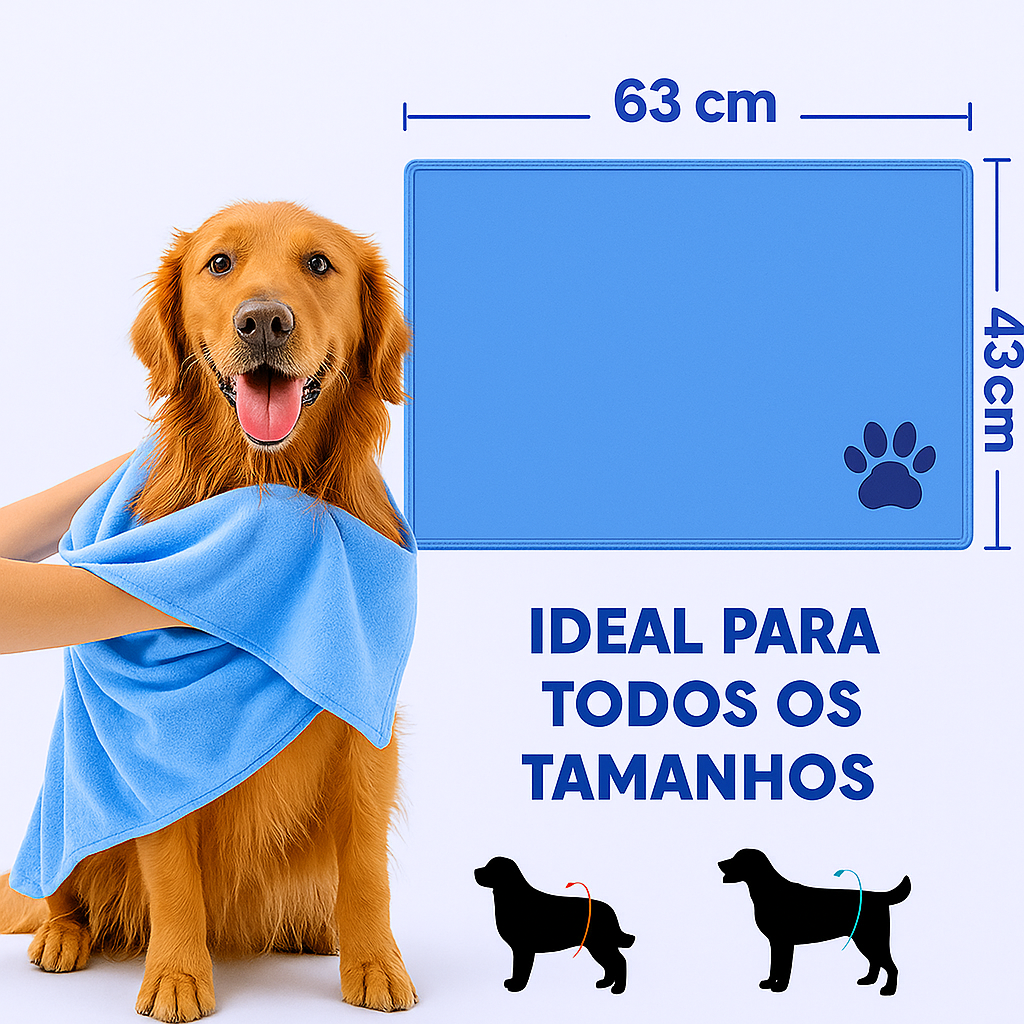 Toalha PetDry™ – Seca 2x Mais Rápido evitando humidade e mau cheiro