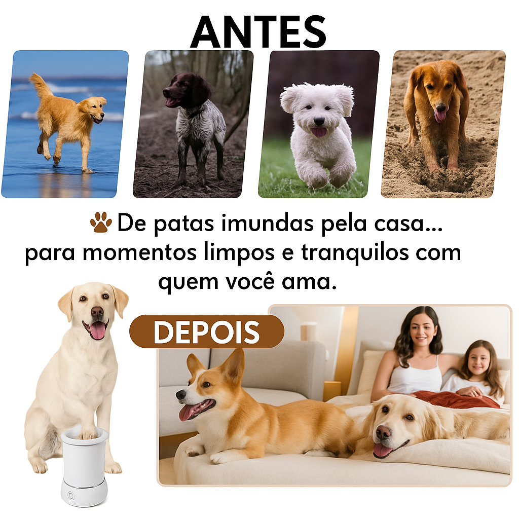 Pawfy™ - Limpeza Rápida, Sem Bagunça | A Solução contra Patas Sujas