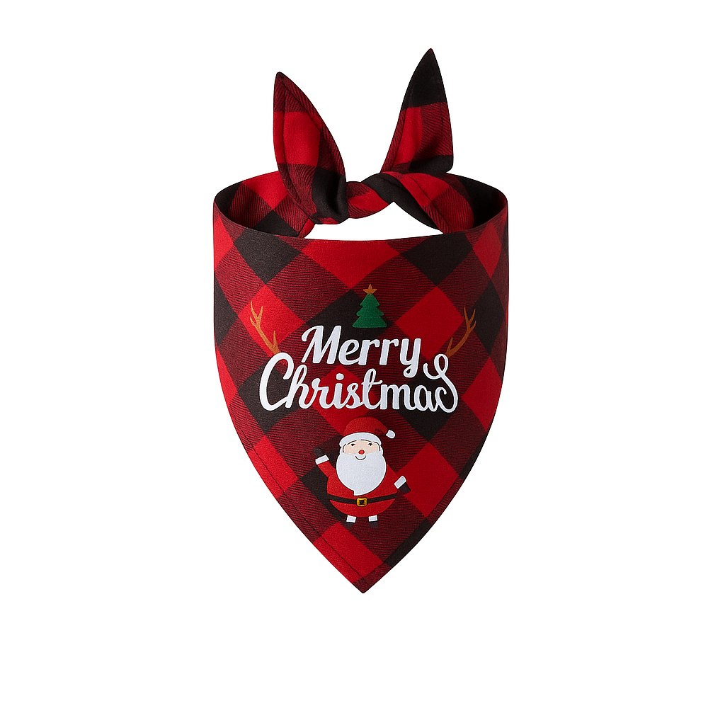 Bandana Natalina para pets -  Merry Christmas - Leve 2 Pague 1