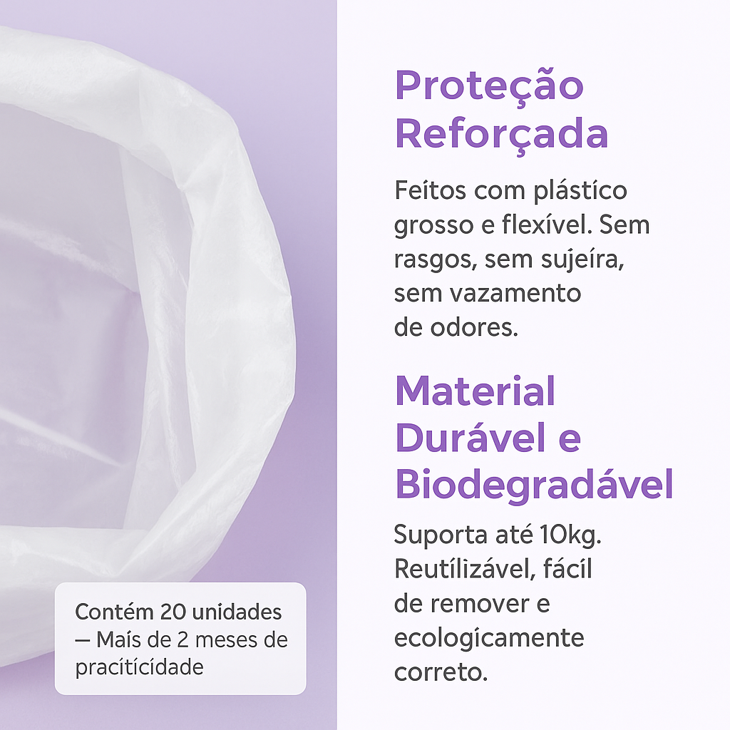CleanBox™ – Sacos Protetores para Caixa de Areia (20 unid.)