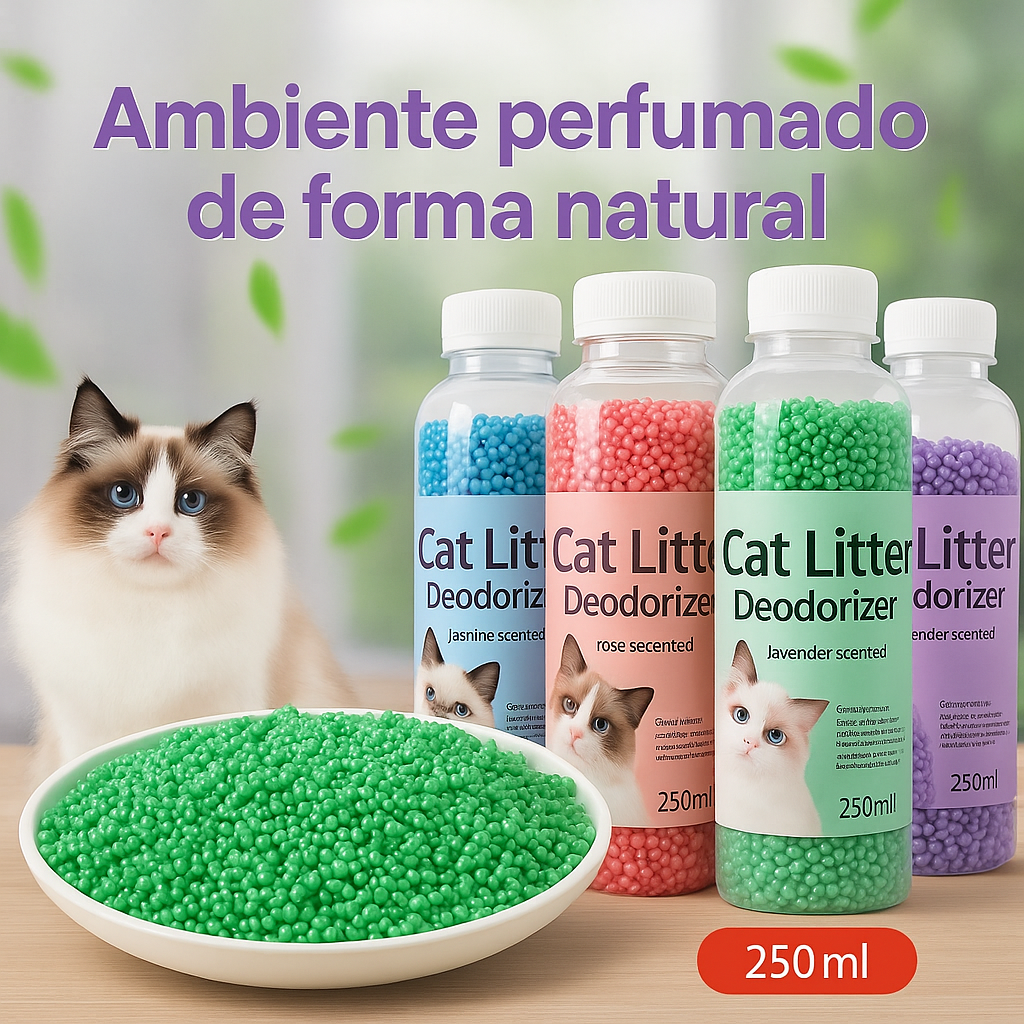 Acabe com o Mau Cheiro da Caixa de Areia – Perfume e Proteção por Até 30 Dias