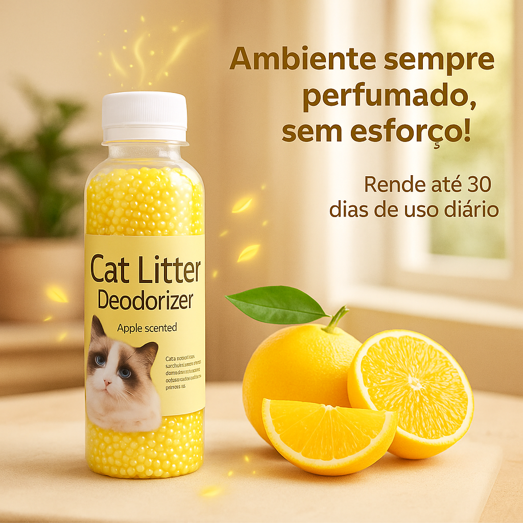 Acabe com o Mau Cheiro da Caixa de Areia – Perfume e Proteção por Até 30 Dias