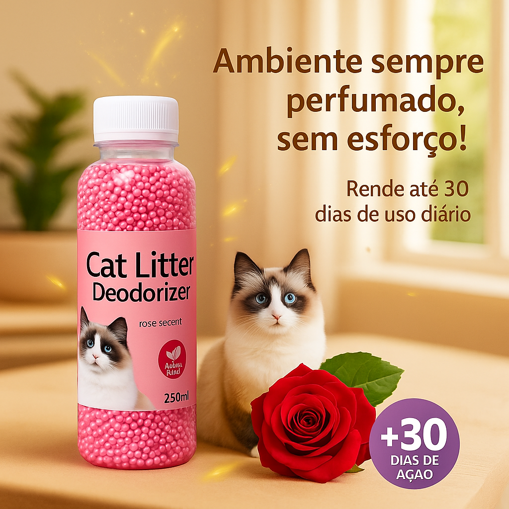 Acabe com o Mau Cheiro da Caixa de Areia – Perfume e Proteção por Até 30 Dias