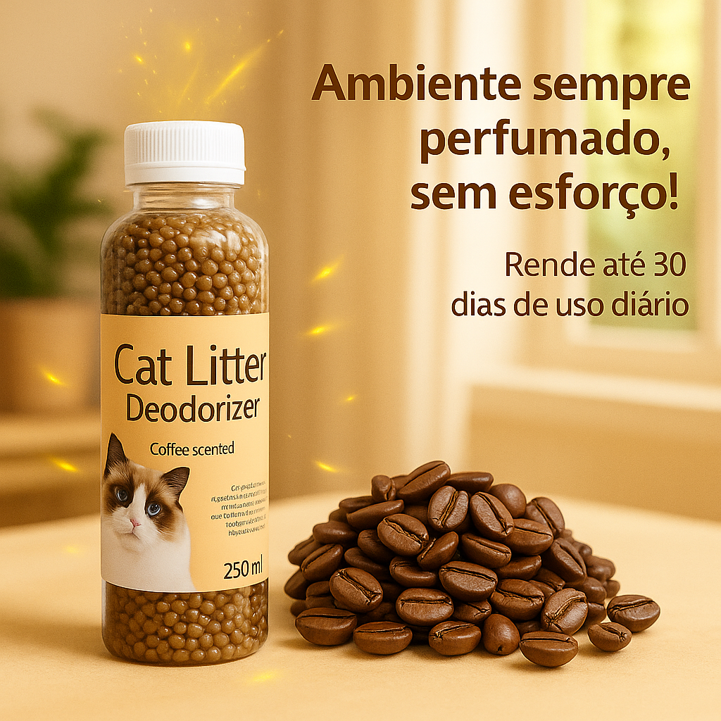 Acabe com o Mau Cheiro da Caixa de Areia – Perfume e Proteção por Até 30 Dias