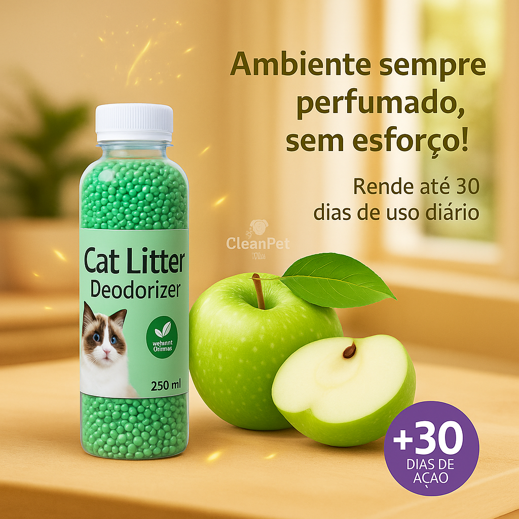 Acabe com o Mau Cheiro da Caixa de Areia – Perfume e Proteção por Até 30 Dias