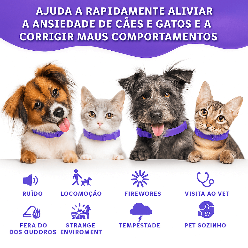 Coleira Calmante ZenPet™  – Para Ansiedade e Estresse em Cães e Gatos