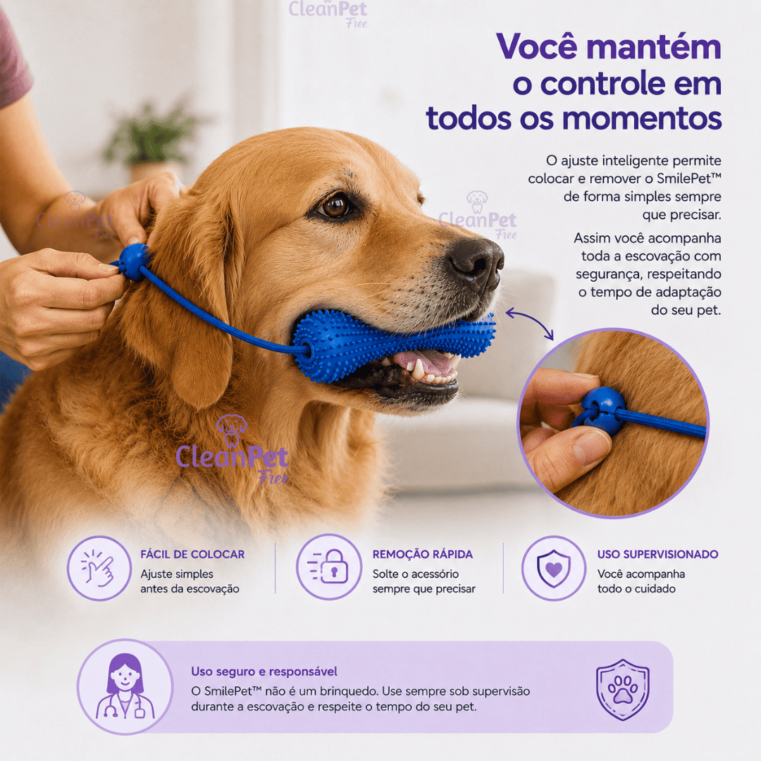Mordedor SmilePet™ – Escove os Dentes do Seu Pet com Mais Facilidade