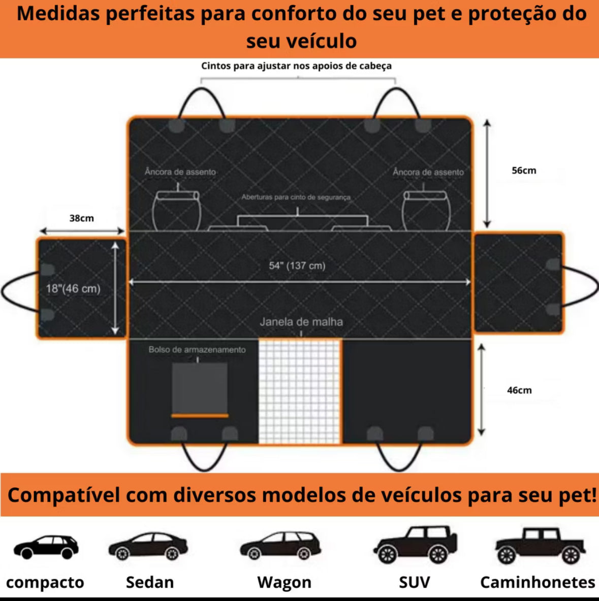 Capa de Assento de Carro para Cães PetShield™ - À prova d'água