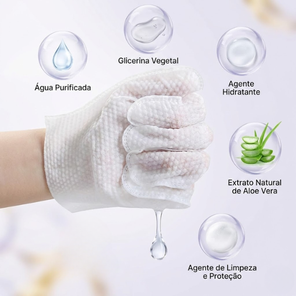 Luva Umedecida Pet Banho sem Água - Limpa, Hidrata e Protege - [Dobro de Pacotes Grátis]