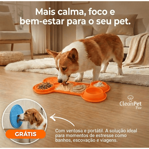 CalmiPet™ – Tapete interativo 6 em 1 para Calma e Estímulo Mental + (GRÁTIS  Lambedor vertical)
