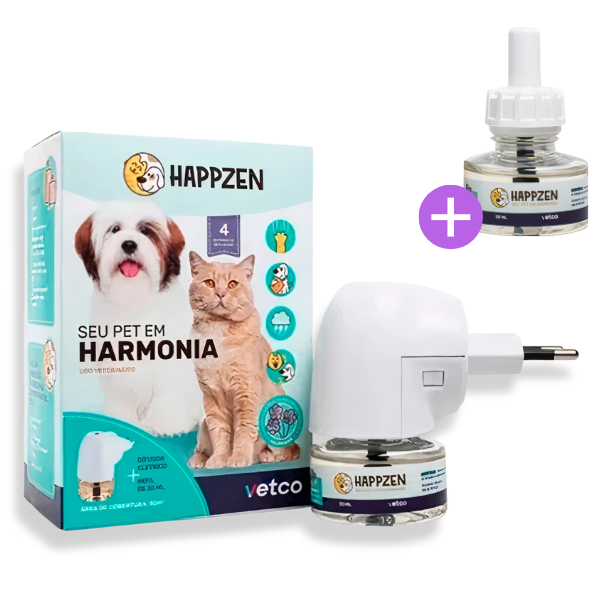 Difusor Calmante para Pets – Reduz Ansiedade e Estresse (+1 Refil Grátis)