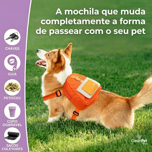 Mochila para cachorros - PawPack™ - Passeios mais leves, organizados e prazerosos.