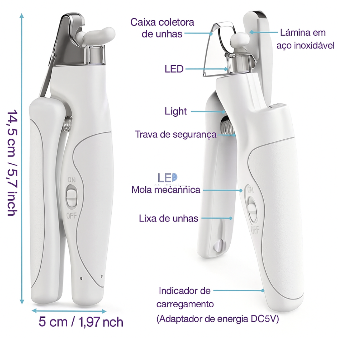 PetTrim™ – Corte Preciso e Seguro para Unhas de Pets