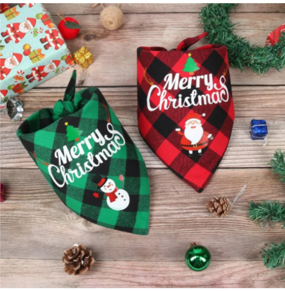 Bandana Natalina para pets -  Merry Christmas - Leve 2 Pague 1
