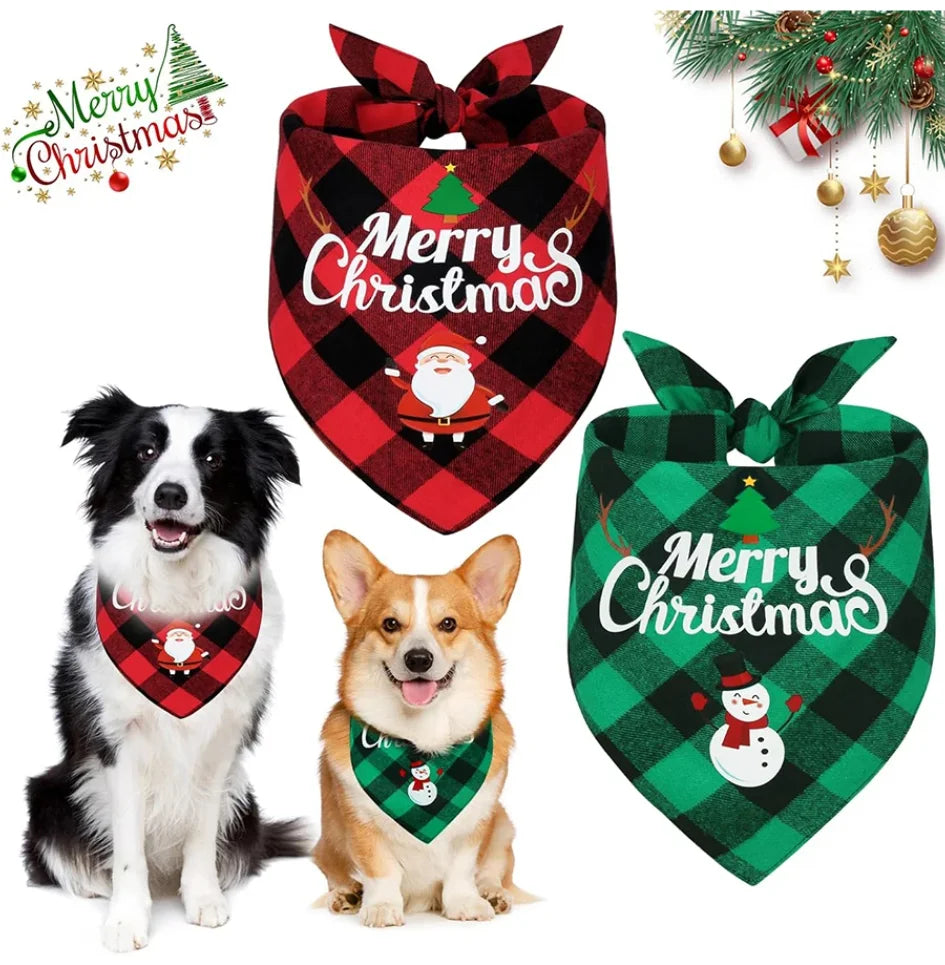 Bandana Natalina para pets -  Merry Christmas - Leve 2 Pague 1