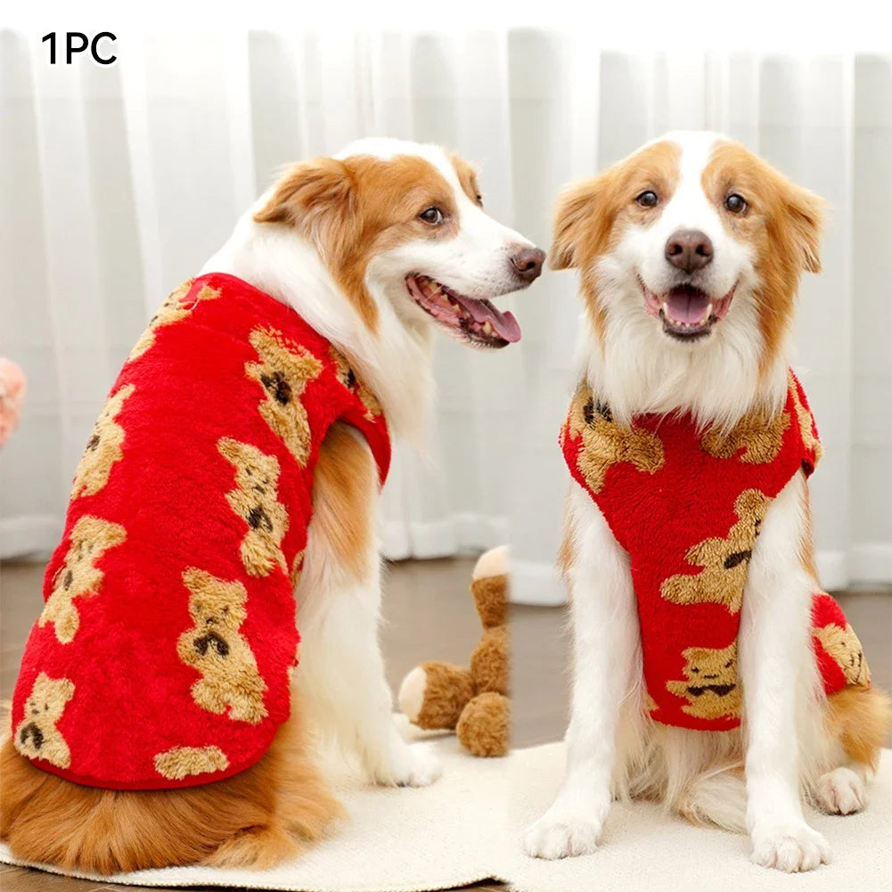 Casaco Peluciado para Cães Médios e Grandes | Roupa de Inverno Quentinha e Confortável