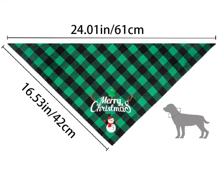 Bandana Natalina para pets -  Merry Christmas - Leve 2 Pague 1
