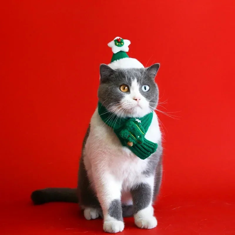 Cachecol Natalino Pet SnowScarf™ – Acessório Quentinho e Encantador! 🎄