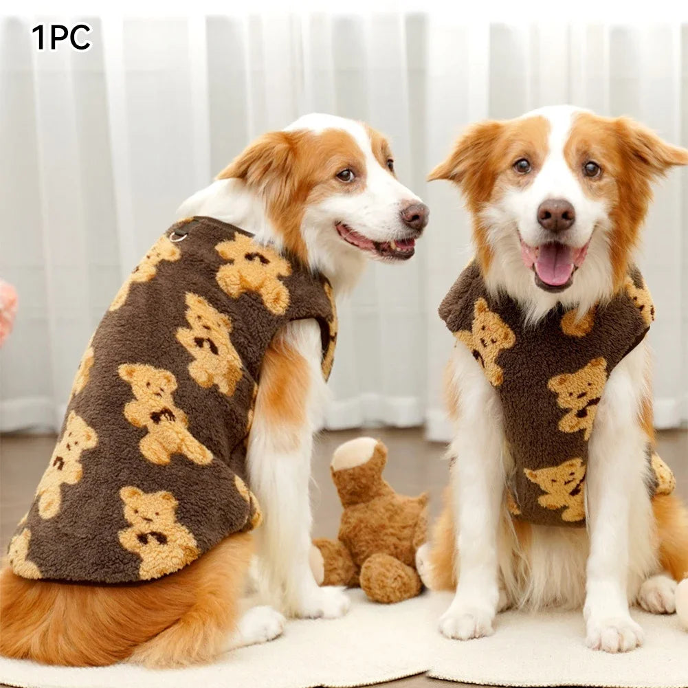 Casaco Peluciado para Cães Médios e Grandes | Roupa de Inverno Quentinha e Confortável