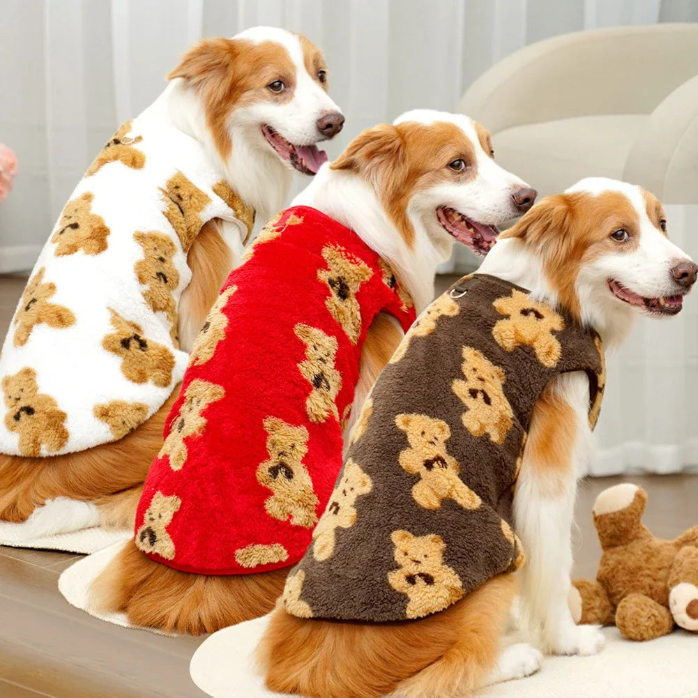 Casaco Peluciado para Cães Médios e Grandes | Roupa de Inverno Quentinha e Confortável