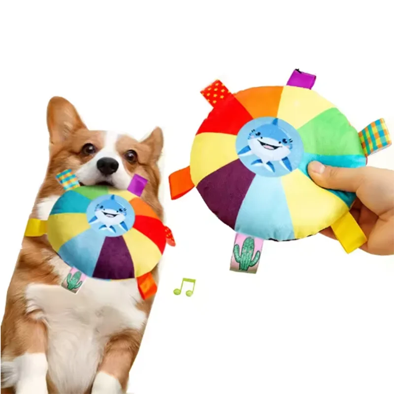 Frisbee de Pelúcia Sensorial: Brinquedo Antiestresse para Cães