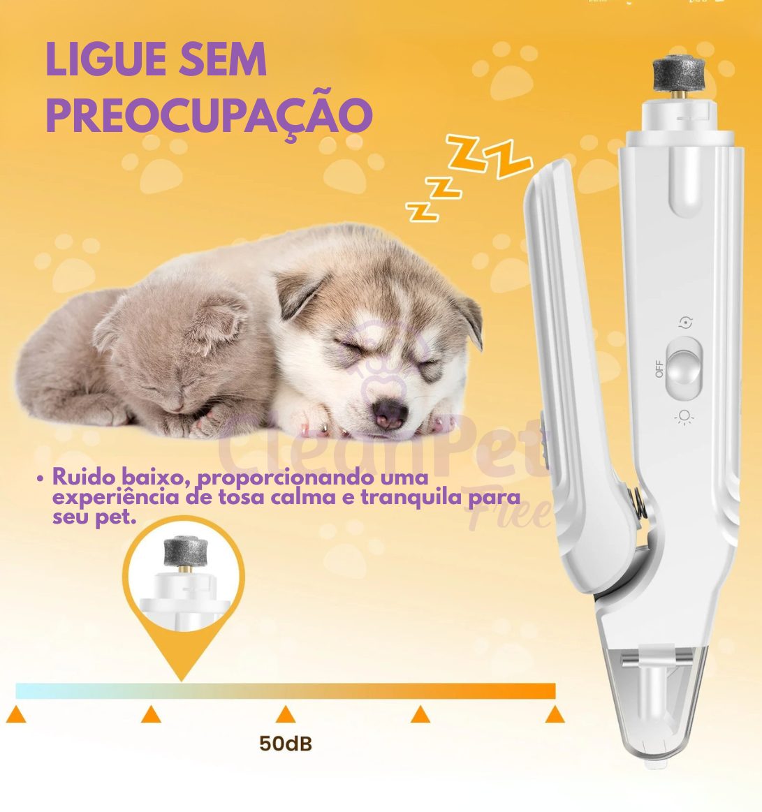 PetTrim™ 2 em 1 (Cortador + Lixador) com LED
