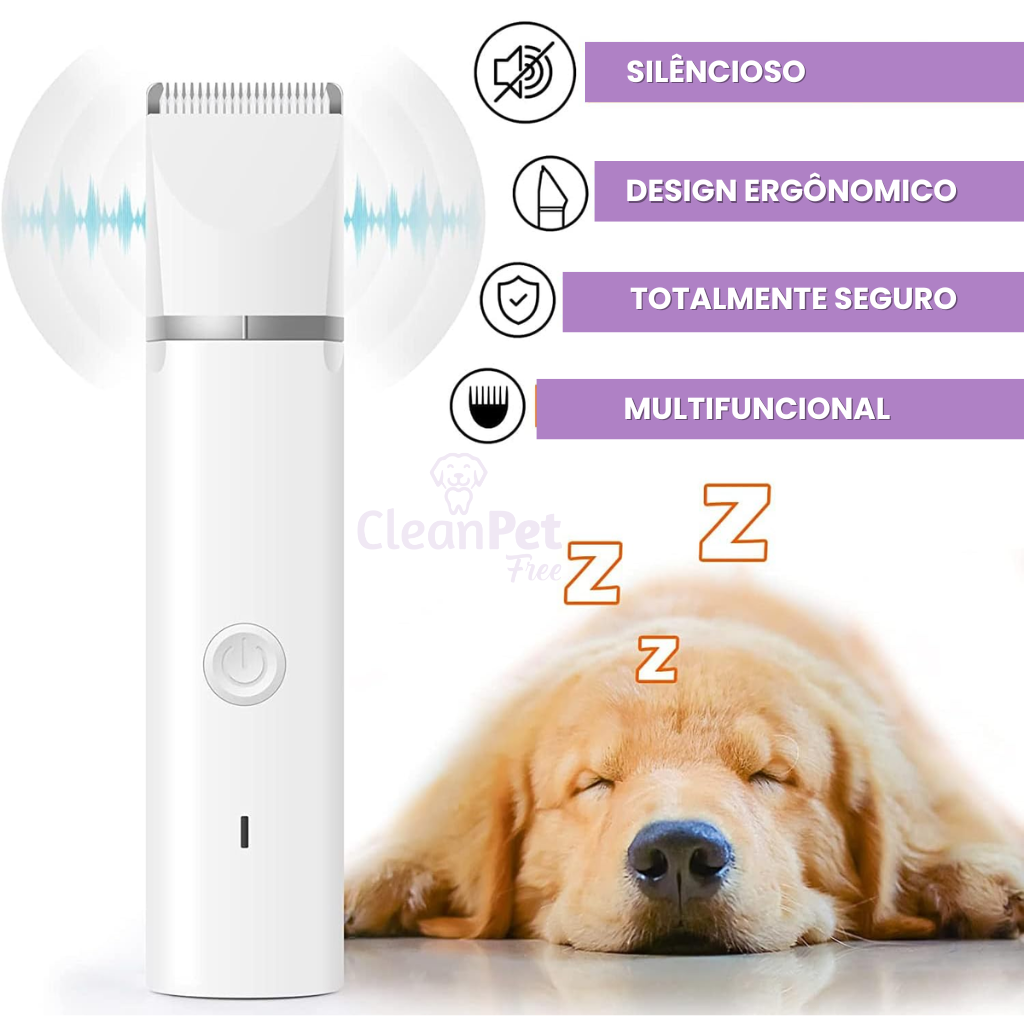 Aparador profissional 4 em 1 para tosa de pets – corte preciso, lixamento suave e sem risco de ferimentos