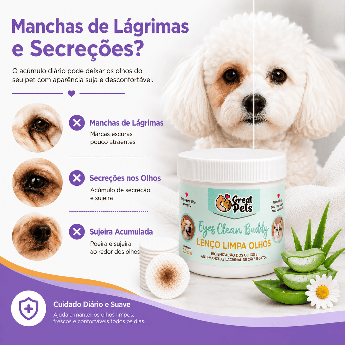 Lenço para limpeza de lagrima acida - Limpeza rápida e conveniente