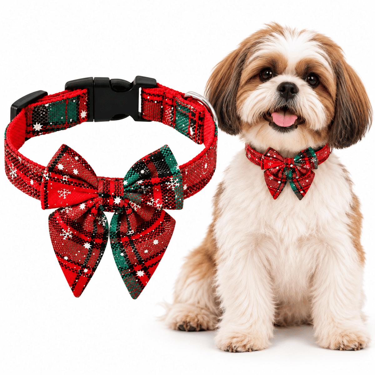 Coleira Natalina com Laço – O Look de Natal do Seu Pet