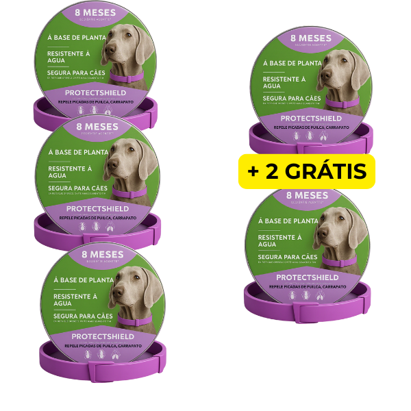 Coleira antiparasitas de longa proteção - ProtectShield™