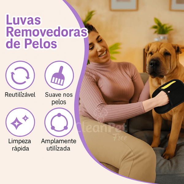 Remova os Pelos de Toda a Casa em Segundos! - Luva PeloTrap (Leve 2 Pague 1)