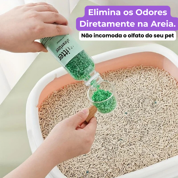 Acabe com o Mau Cheiro da Caixa de Areia – Perfume e Proteção por Até 30 Dias