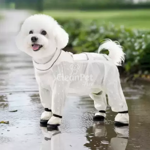 Roupinha anti sujeira com proteção para os pelos e patas