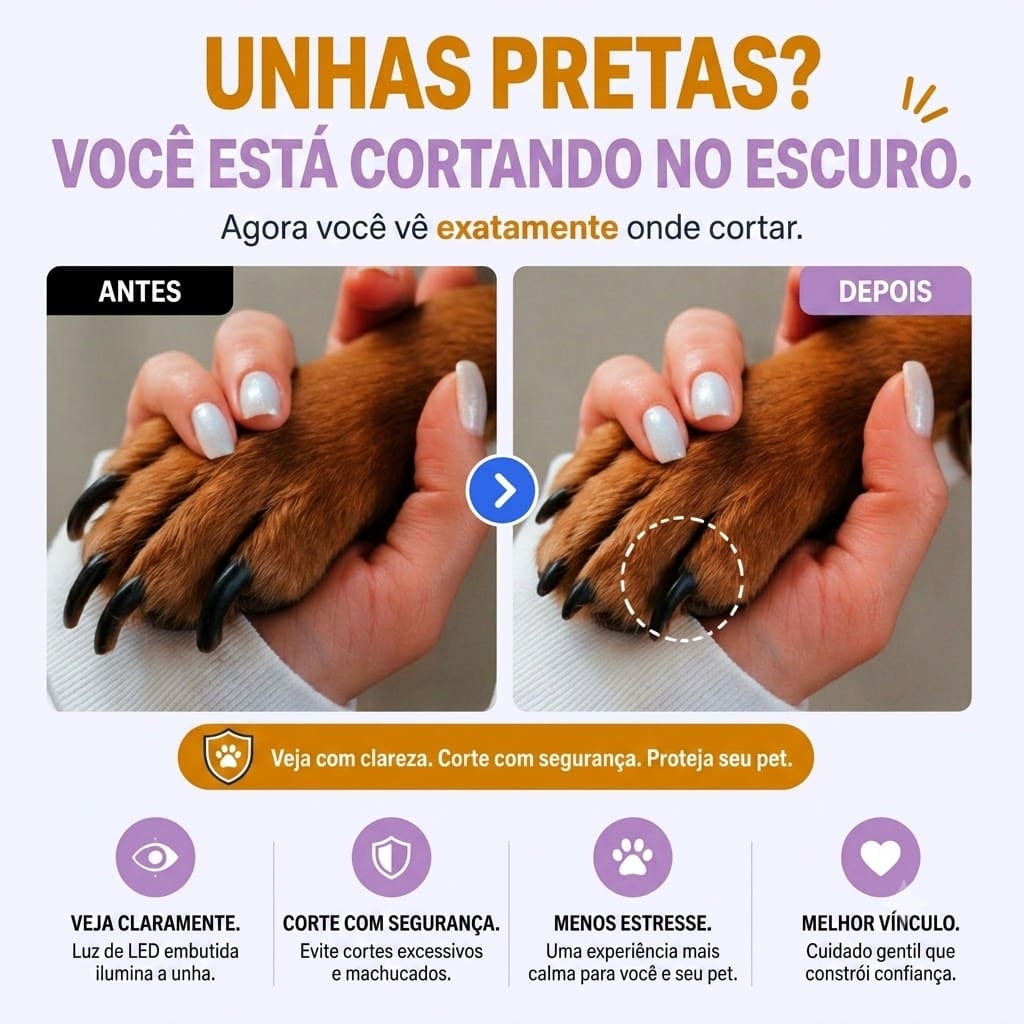 PetTrim™ 2 em 1 (Cortador + Lixador) com LED